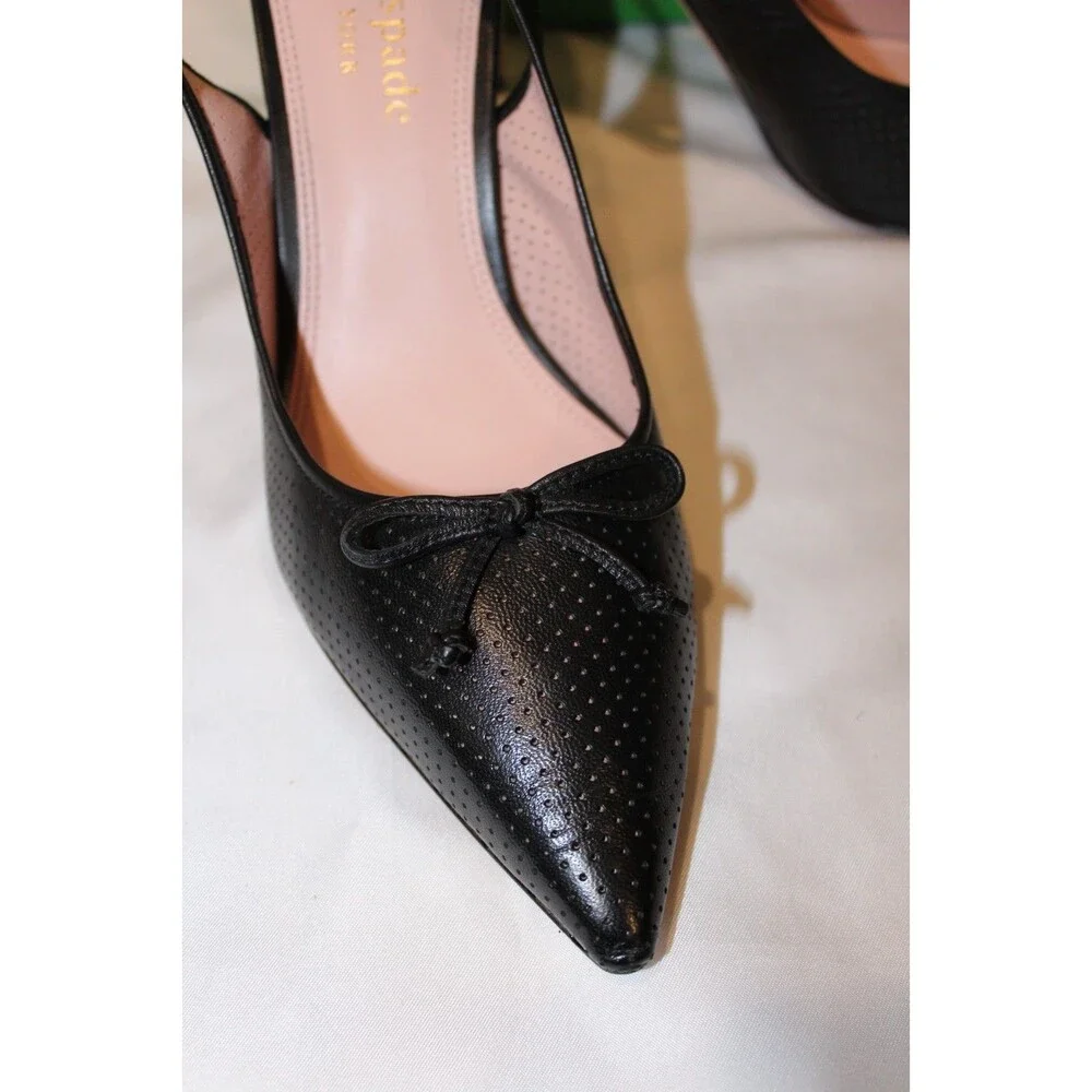 Kate Spade New York Veronica High‎ Nappa Leather Slingback Sandals 7.5 NIB $248